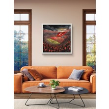 Milli Ruh , Retro LED Tablo – 60X60 cm | Sıva Üstü Montajlı, Tak-Çalıştır Sistem