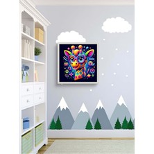 Sevimli Zürefa LED Tablo – 60X60 cm | Sıva Üstü Montajlı, Tak-Çalıştır Sistem, Arapuarlı