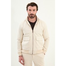 Düz Slim Fit Fermuarlı Torba Cepli Hakim Yaka Pantolon Mont