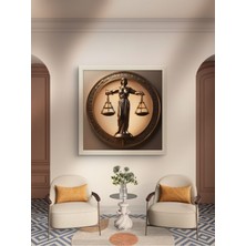 Adalet - Avukat Ofis LED Tablo – 60X60 cm | Sıva Üstü Montajlı, Tak-Çalıştır Sistem