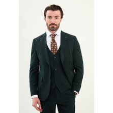 Düz Slim Fit Mono Yaka Klasik Yün Erkek Takım Elbise