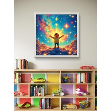Bir Çocuğun Düşleri Çocuk Odası LED Tablo – 60X60 cm | Sıva Üstü Montajlı, Tak-Çalıştır Sistem,
