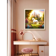 Şatodaki At LED Tablo – 60X60 cm | Sıva Üstü Montajlı, Tak-Çalıştır Sistem, Arapuarlı