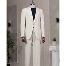 Italyan Stil Slim Fit Torba Cep Ceket Pantolon Takım Elbise Taş T14553