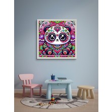Desenli Sevimli Panda LED Tablo – 60X60 cm | Sıva Üstü Montajlı, Tak-Çalıştır Sistem, Arapuarlı