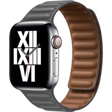 ​​​watch 40MM Uyumlu Krd-34 Deri Kordon Ecrz - Gri
