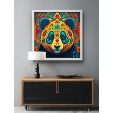 Desenli Panda LED Tablo – 60X60 cm | Sıva Üstü Montajlı, Tak-Çalıştır Sistem, Arapuarlı