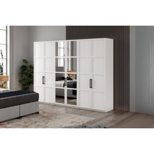 Pita White 6 Kapılı Gardırop