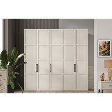 Pita Beige 5 Kapılı Gardırop