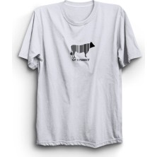 Not A Product, Animal Rights, Vegan, Vejeteryan, Barkod Baskılı Unisex, %100 Pamuk Tişört