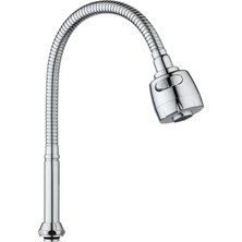 Krom Musluk Başlığı/kubar Boru/fonksiyonlu Musluk Başlığı - Oynar Başlıklı Esnek Boru Çift Fonksiyonlu Mutfak Başlığ Krom Renk