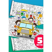 Okul Gereçleri Boyama Rulosu 5 Metre - Çocuklar Için Dev Boyama Kağıdı 45X5 Metre | Okula Dönüş