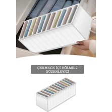 Beyaz Akordiyon Çekmece Içi Organizer 16X43X14 cm