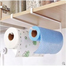 Beyaz Metal Havlu ve Fincan Askısı, Dolap Kapağı Için Şık Dekorasyon Parçası