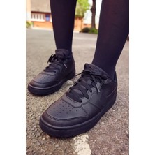 Nike Court Borough Low 2 Siyah Deri Unısex Günlük Spor Ayakkabı