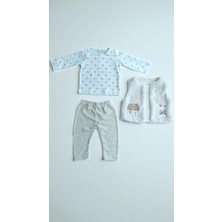 Kız Bebek Ekstra Yumuşak Peluş Hırkalı Lüks 3 Lü Set %100 Pamuk