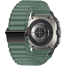 ​​galaxy Watch Ultra 47MM Ecrz KRD-120 Naylon Kumaş Hasır Örgülü Kordon-Yeşil