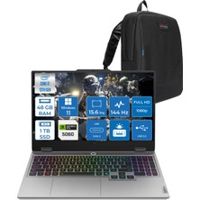 Lenovo Loq 15IRX10 Intel Core I7 13650HX 48GB Ddr5 1tb SSD RTX5060 8gb 100W Windows 11 Pro 15.6" Fhd (1920X1080) IPS 300NITS 144Hz 100% Srgb Taşınabilir Bilgisayar 83JE00J5TRP26 + Zetta Çanta
