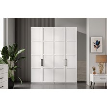 Pita White 4 Kapılı Gardırop