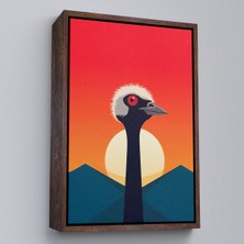 Çerçeveli Dekoratif Kanvas Tablo, Minimal Devekuşu TABLO-7652