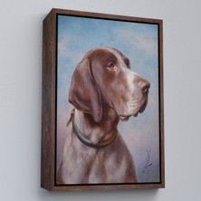 Çerçeveli Dekoratif Kanvas Tablo, Carl Reichert Köpek Portre TABLO-7332