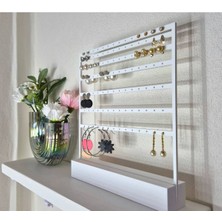 Beyaz Küpe ve Takı Teşhir Standı, Organizer, Bileklik, Kolye Düzeni