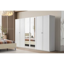 Folt White 6 Kapılı Gardırop