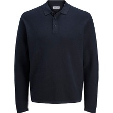 Jjegeorge Knıt Polo Yaka Triko Ls Sn