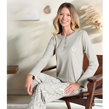 Battal Vizon Uzun Kollu Pijama Takım 3118
