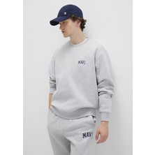 Mavi Mavi Logo Baskılı Gri Sweatshirt 0611716-80018