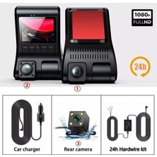 Pars PRS-A600 Siyah 2"1080P Araç Içi 3 Kameralı LCD Ekranlı Gece Görüşlü Araç Kamerası