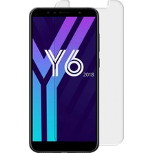 Huawei Y6 2018 Uyumlu Şeffaf Temperli Cam Ekran Koruyucu