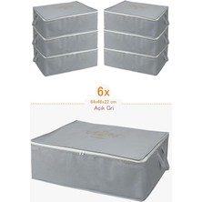 Gri Renkli 6'lı Büyük Boy Alt Düzenleyici Seti, Pratik ve Şık Depolama Çözümü