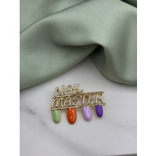 Nail Master Tırnak Tasarımcı Tasarım Meslek Broş Yaka Iğnesi