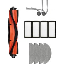 Asgard Grup ROBOROCK S8 PRO/S8 PRO+ Uyumlu  1 Ana Fırça 2 Yan Fırça 4 Filtre 4 Mop