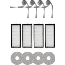Asgard Grup Roborock Saros Z70 Uyumlu 4 Yan Fırça 4 Filtre 4 Mop