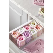 8 Bölmeli Çekmece Içi Düzenleyici, Pratik ve Şık Saklama Çözümü, Beyaz