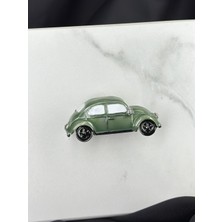 Yeşil Vosvos Vintage Tasarım Araba Figürlü Broş Yaka Iğnesi