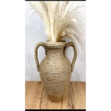Dekoratif Jüt Halat Vazo
