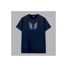Mavi Kelebek 3D Digital Baskılı Tshirt