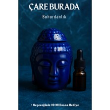 Parlak Lacivert Buda Buhurdanlık (Seçeneğiniz 10 ml Esans Hediye)