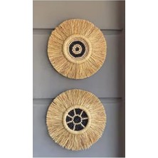 2 Li Duvar Süsü Boncuklu Rafya