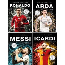Sahanın Yıldızları Ronaldo - Arda - Messi - Icardi ( Poster Sticker Futbolcu Kartı Hediyeli )