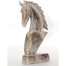 Ahşap At Büstü 30 cm