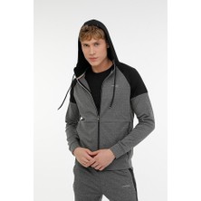 Lumberjack A10202411308010 5W Ml Renato-Cb 18Sd1155 5Pr Sıyah Erkek Tam Fermuarlı Kapusonlu Sweatshırt