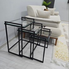 3'lü Rana Sehpa, Şeffaf Camlı, Çok Amaçlı Zigon Sehpa, Yan Sehpa, Orta Sehpa, Metal Sehpa