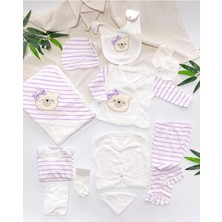 Bebek Hastane Çıkışı Seti / Ayıcık Desenli - Organik - Unisex - Yeni Doğan Hediyesi - Babyzuhu