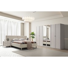 Folt Beige 6 Kapılı Yatak Odası Takımı