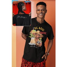 Unisex Bad Bunny Ense Baskılı Tişört, Oversize Bunny Rap Temalı T-Shirt