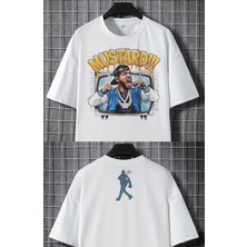 Unisex Mustard Ense Baskılı Tişört, Oversize Kendrick Lamar Rap Temalı T-Shirt